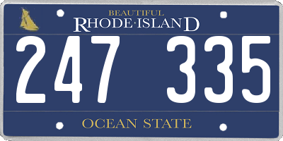 RI license plate 247335