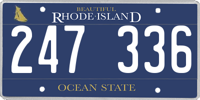 RI license plate 247336