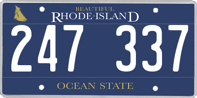 RI license plate 247337