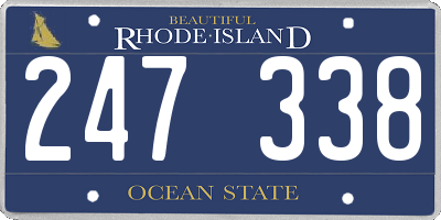 RI license plate 247338