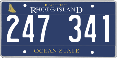 RI license plate 247341
