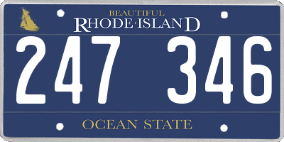RI license plate 247346