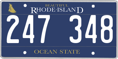 RI license plate 247348