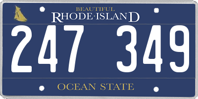 RI license plate 247349