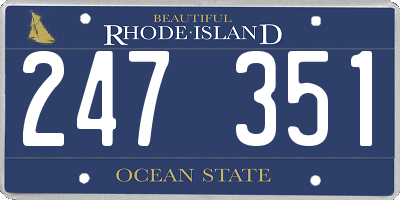 RI license plate 247351
