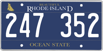 RI license plate 247352