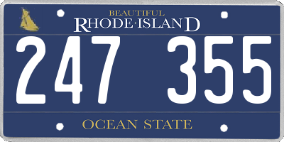 RI license plate 247355