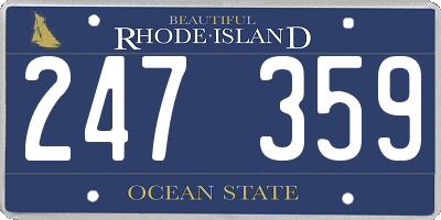 RI license plate 247359