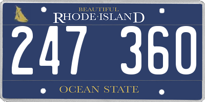 RI license plate 247360
