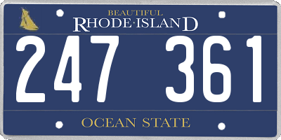 RI license plate 247361