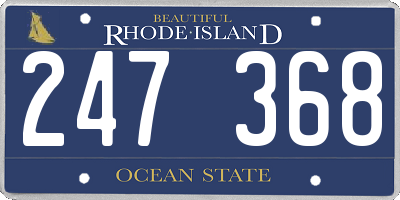 RI license plate 247368