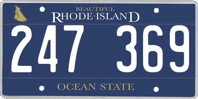 RI license plate 247369