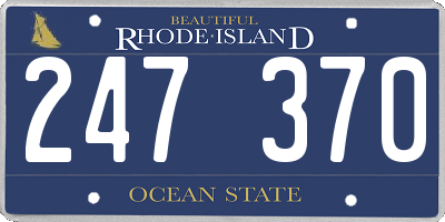 RI license plate 247370