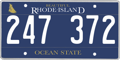 RI license plate 247372