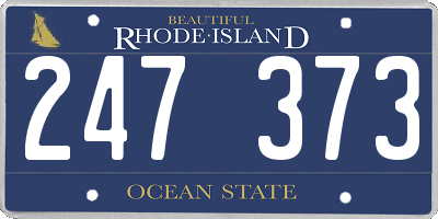 RI license plate 247373