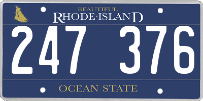 RI license plate 247376
