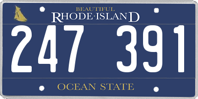RI license plate 247391