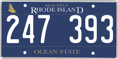 RI license plate 247393