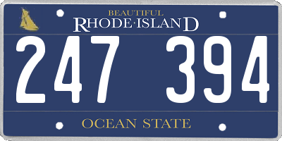 RI license plate 247394