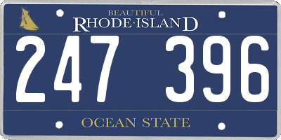 RI license plate 247396
