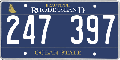 RI license plate 247397