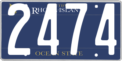 RI license plate 2474