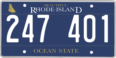 RI license plate 247401