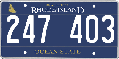 RI license plate 247403