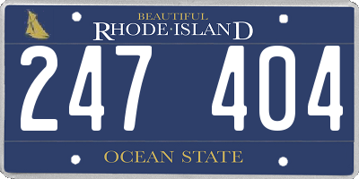 RI license plate 247404