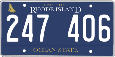 RI license plate 247406