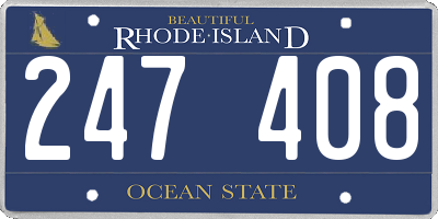 RI license plate 247408
