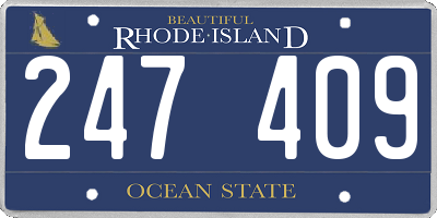 RI license plate 247409