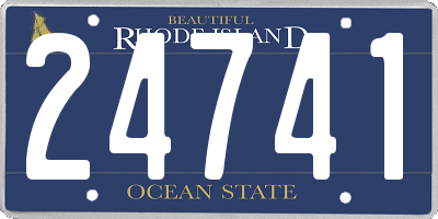 RI license plate 24741