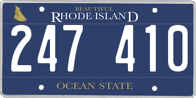 RI license plate 247410