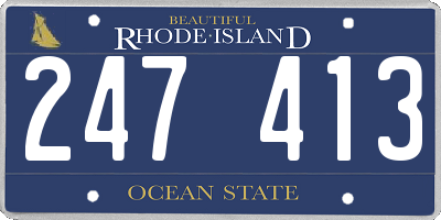 RI license plate 247413