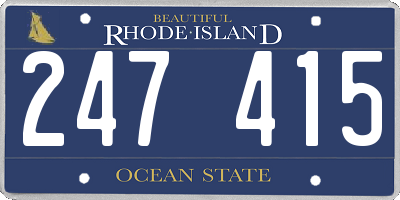 RI license plate 247415