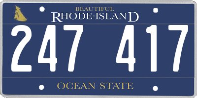 RI license plate 247417