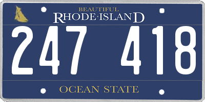 RI license plate 247418