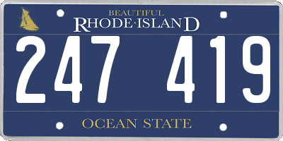 RI license plate 247419