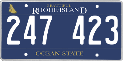 RI license plate 247423