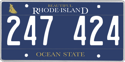 RI license plate 247424