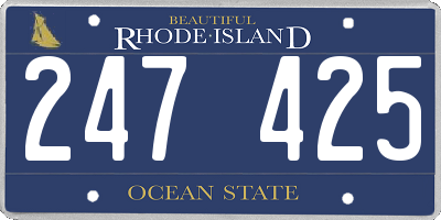 RI license plate 247425