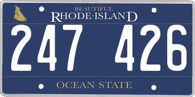 RI license plate 247426