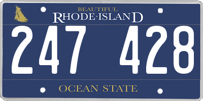 RI license plate 247428