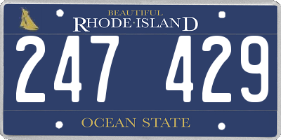 RI license plate 247429