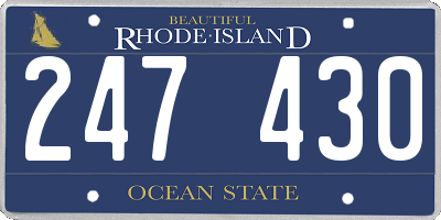 RI license plate 247430