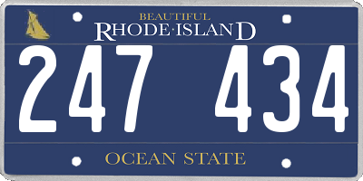 RI license plate 247434