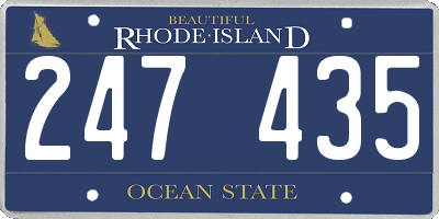 RI license plate 247435
