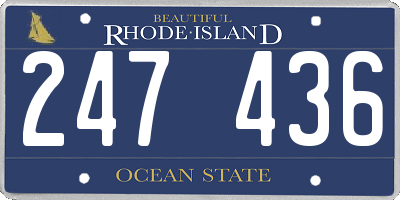 RI license plate 247436