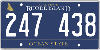 RI license plate 247438